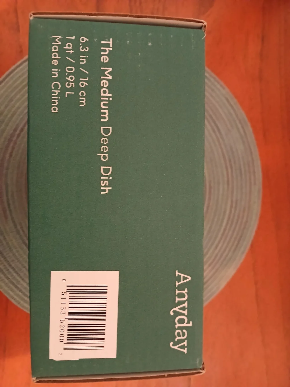 Anyday Microwavable Medium Deep Dish Cookware 1 Quart Size NWOT
